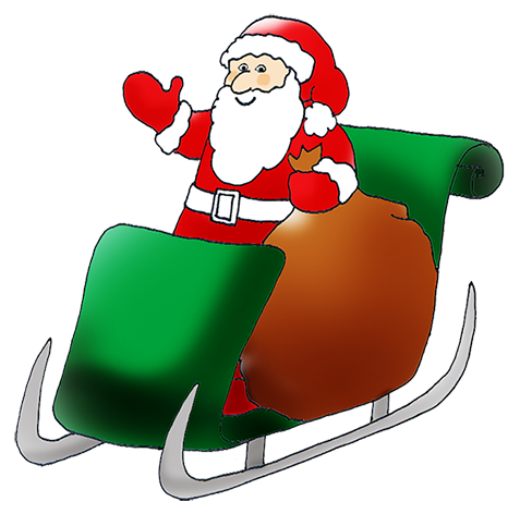Santa Claus With Cake Clipart.