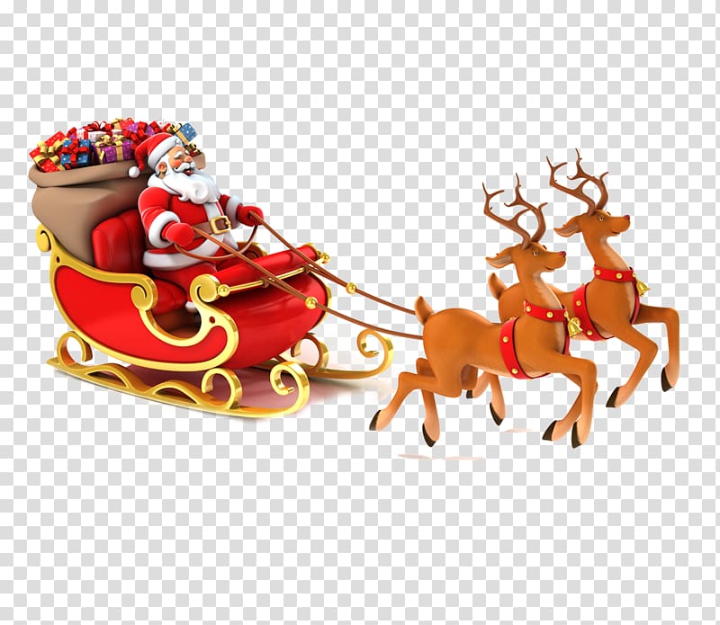 Santa Claus Reindeer Christmas tree Wish, Santa Claus.