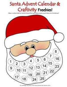 Christmas Craft} Santa's Beard Advent Calendar.
