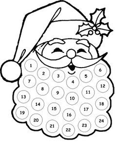 Free Printable Santa Countdown.