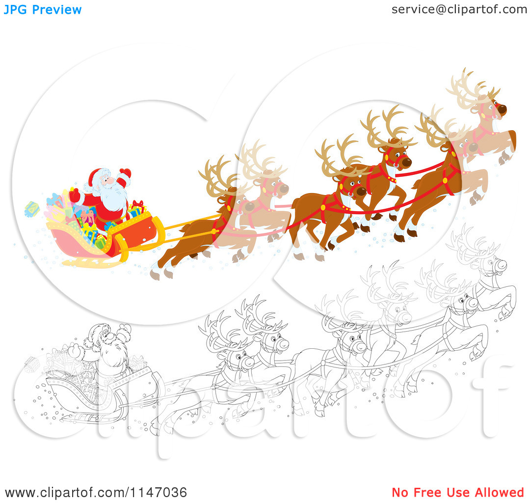 santa flying in his sleigh clipart 20 free Cliparts | Download images