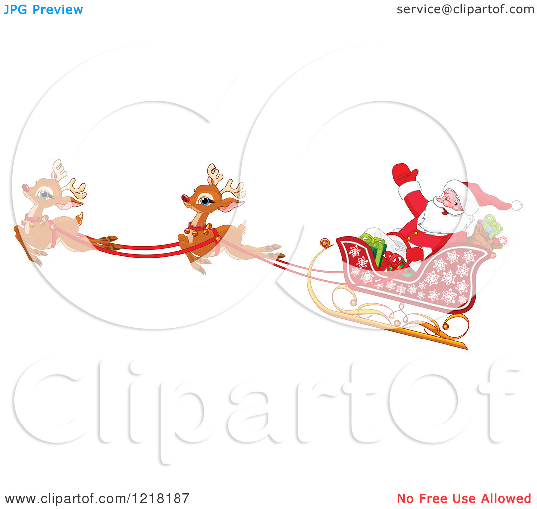 santa flying in his sleigh clipart 20 free Cliparts | Download images