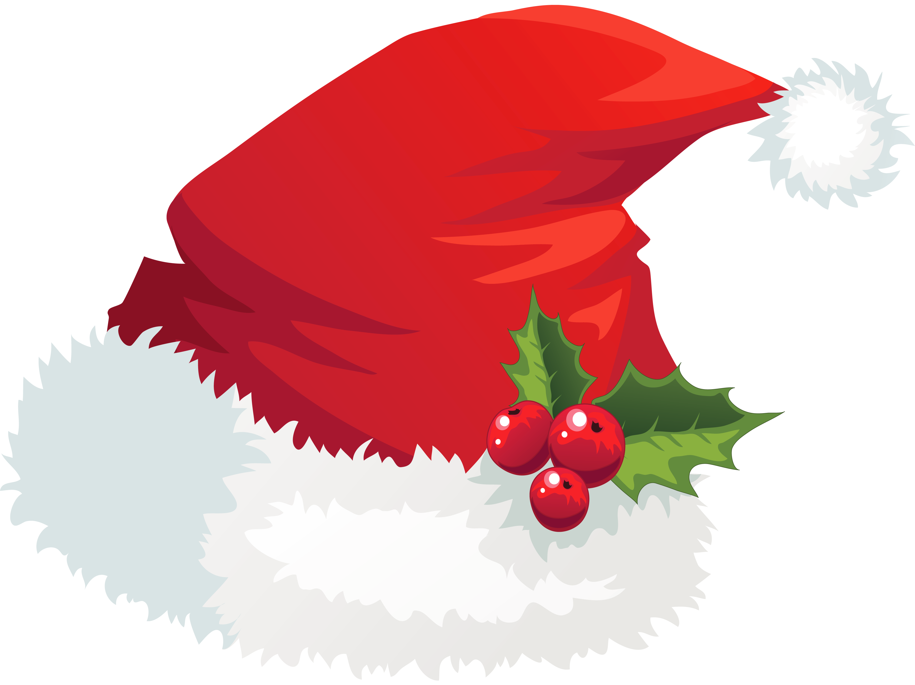 Santa hat clipart transparent background.