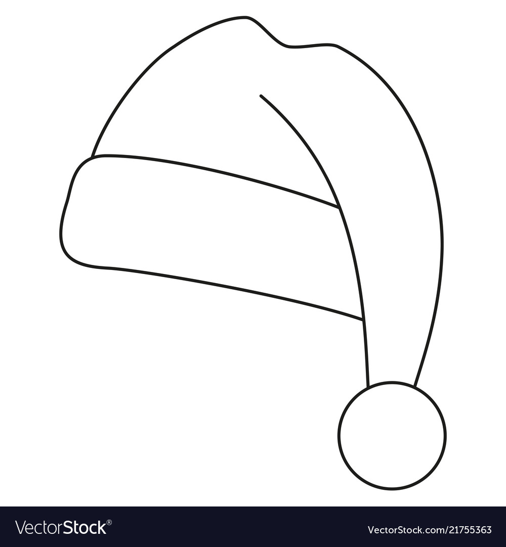 black and white santa hat clipart 10 free Cliparts