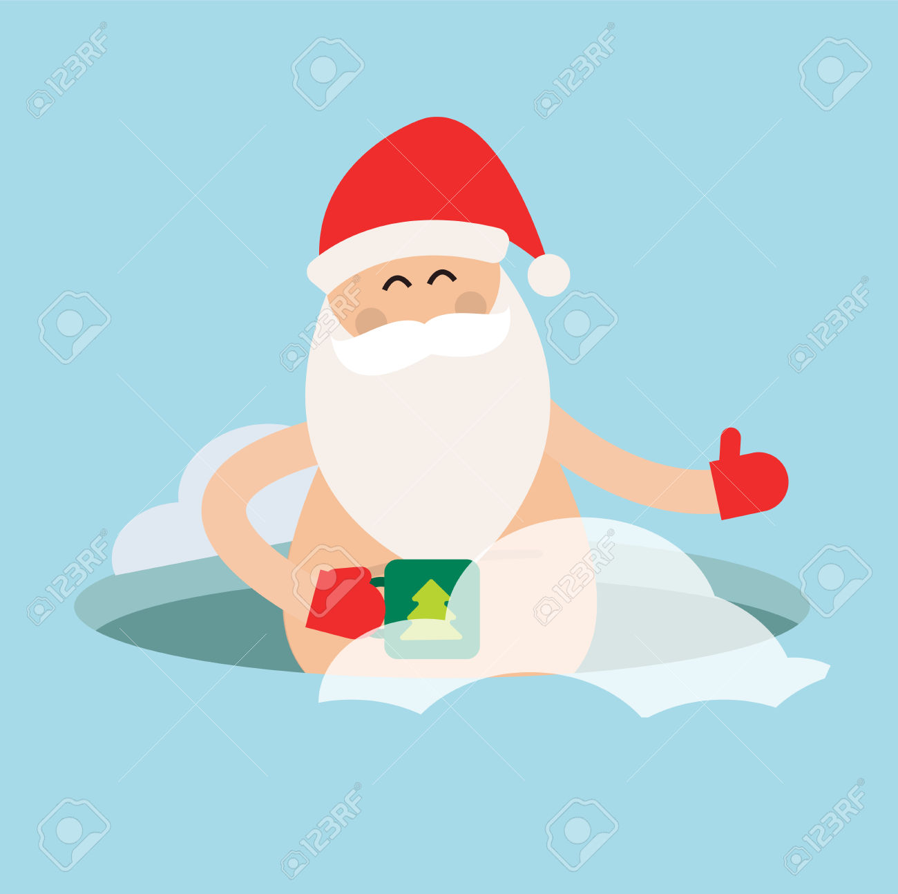 Showing post & media for Cartoon santa swimming.