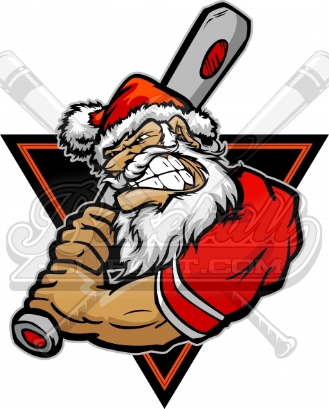Holiday Baseball Clipart Vector Image.