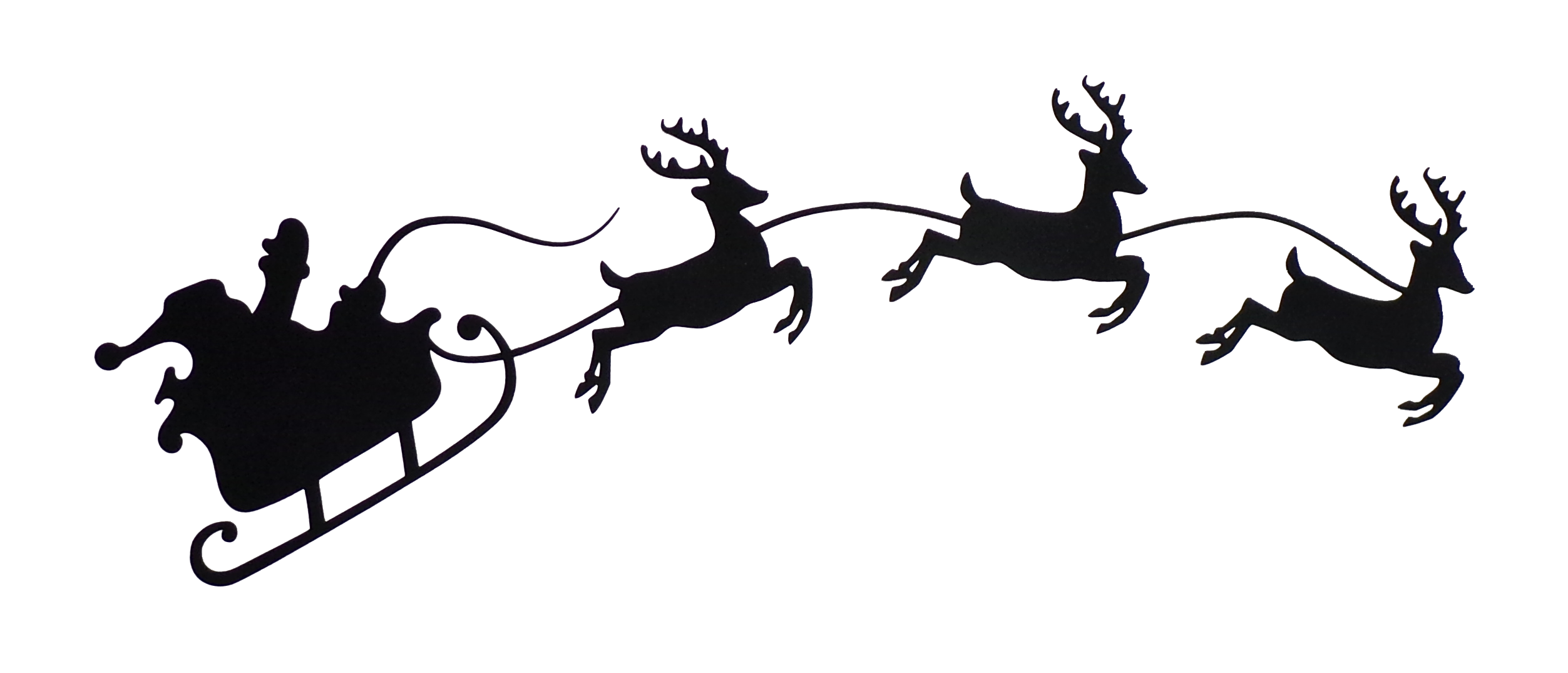 Santa Reindeer Silhouette Clipart 10 Free Cliparts Download Images On 