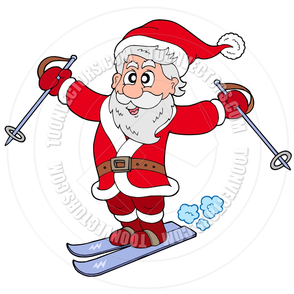 Showing post & media for Santa skiing cartoon.
