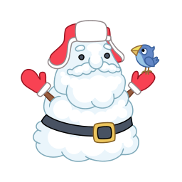 Santa snowman Icon.