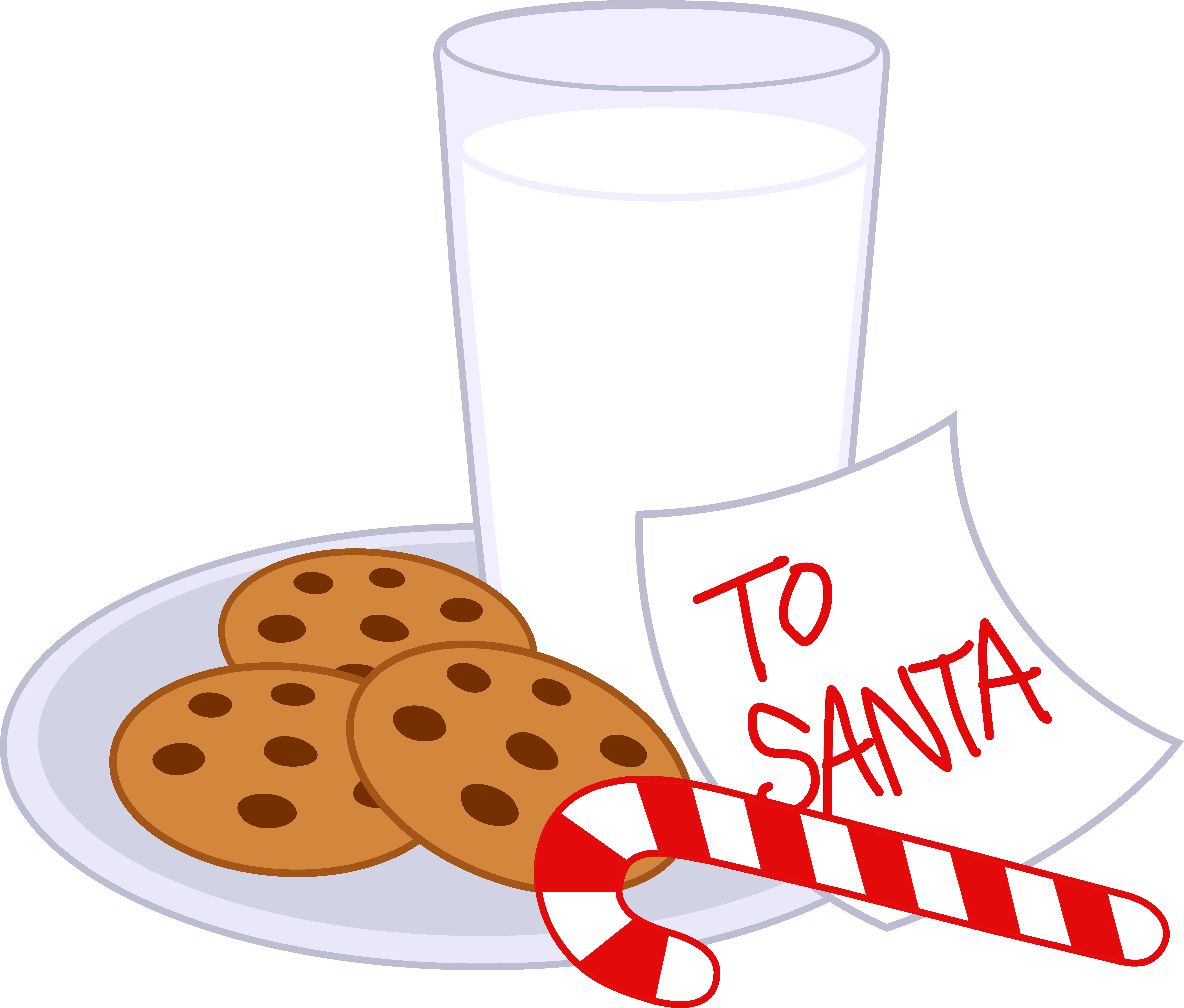 Cookies and Milk For Santa Claus.