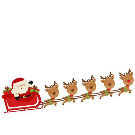 Santa And Reindeer Clipart.