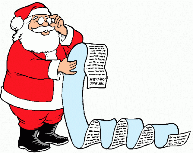 Santa List Clipart.