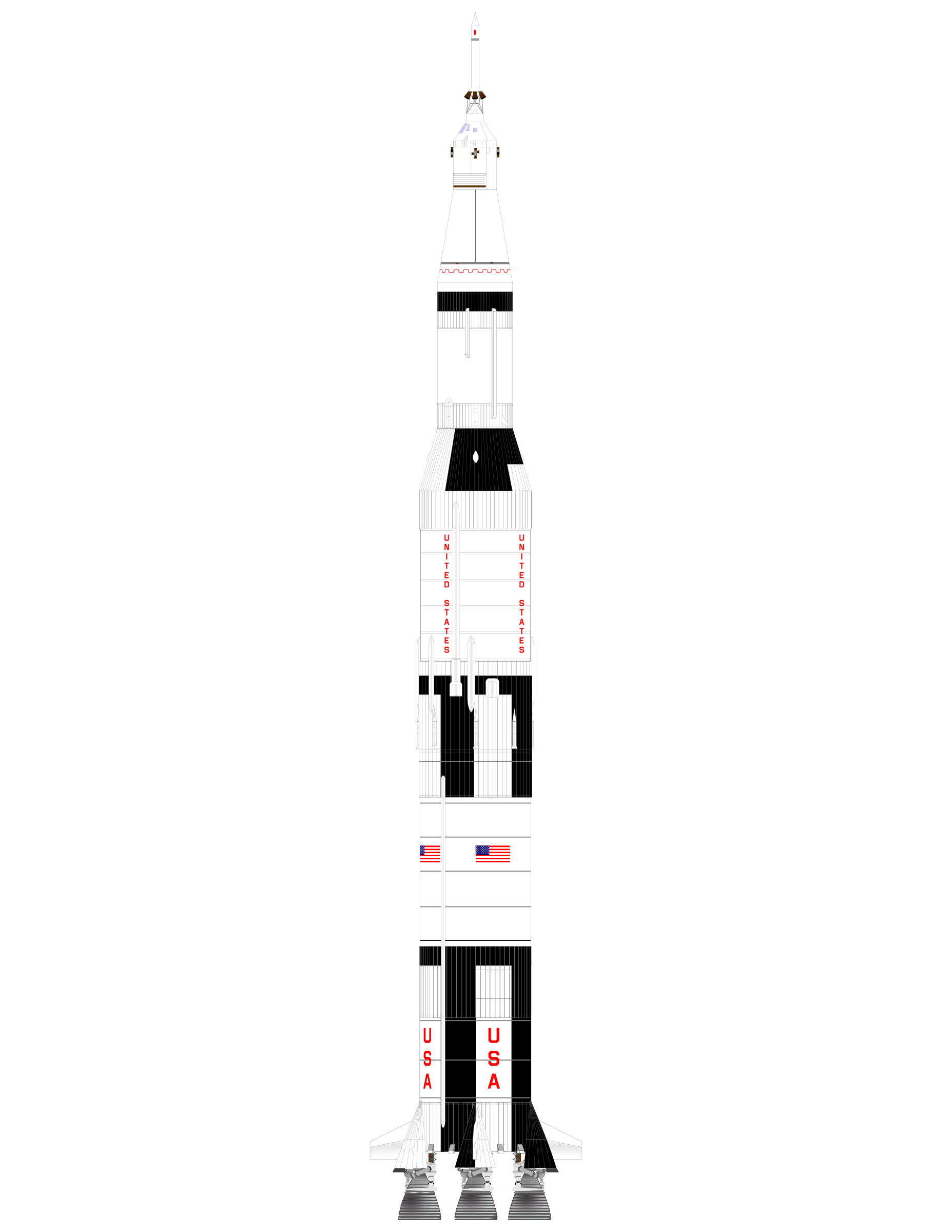 Saturn V Coloring Page