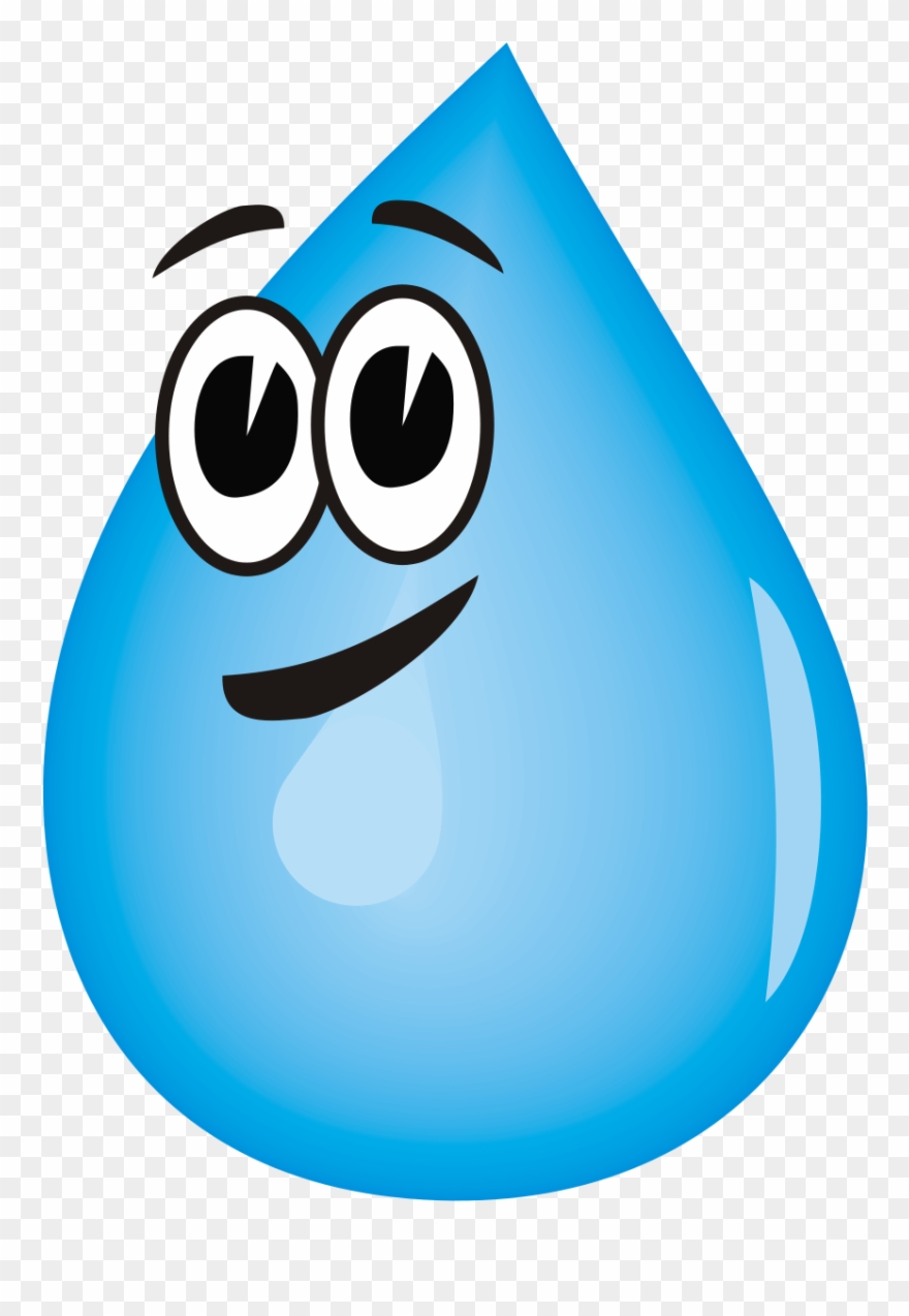 Cartoon Water Drop Clipart Kid.