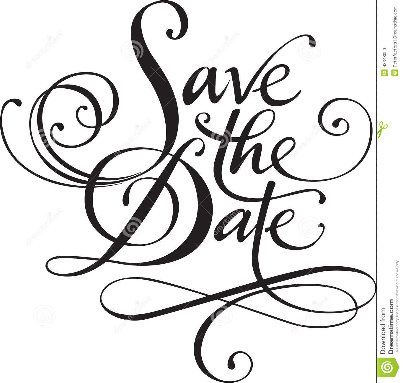Wedding Save The Date Clipart.