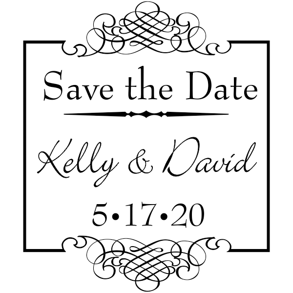 Save The Date Rubber Stamp.