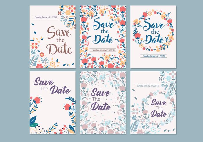 Wedding Save the Date Template Vector.