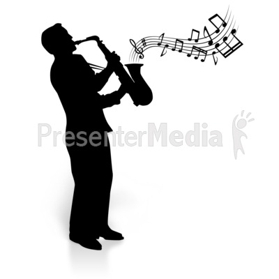 Saxophone Player Clip Art.