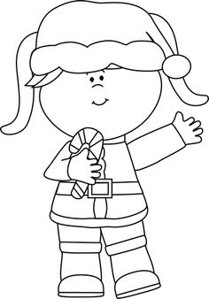 My Cute Graphics Girl Black And White Clipart.