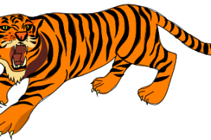 Tiger Clipart Black And White #7311 with regard to Tiger.