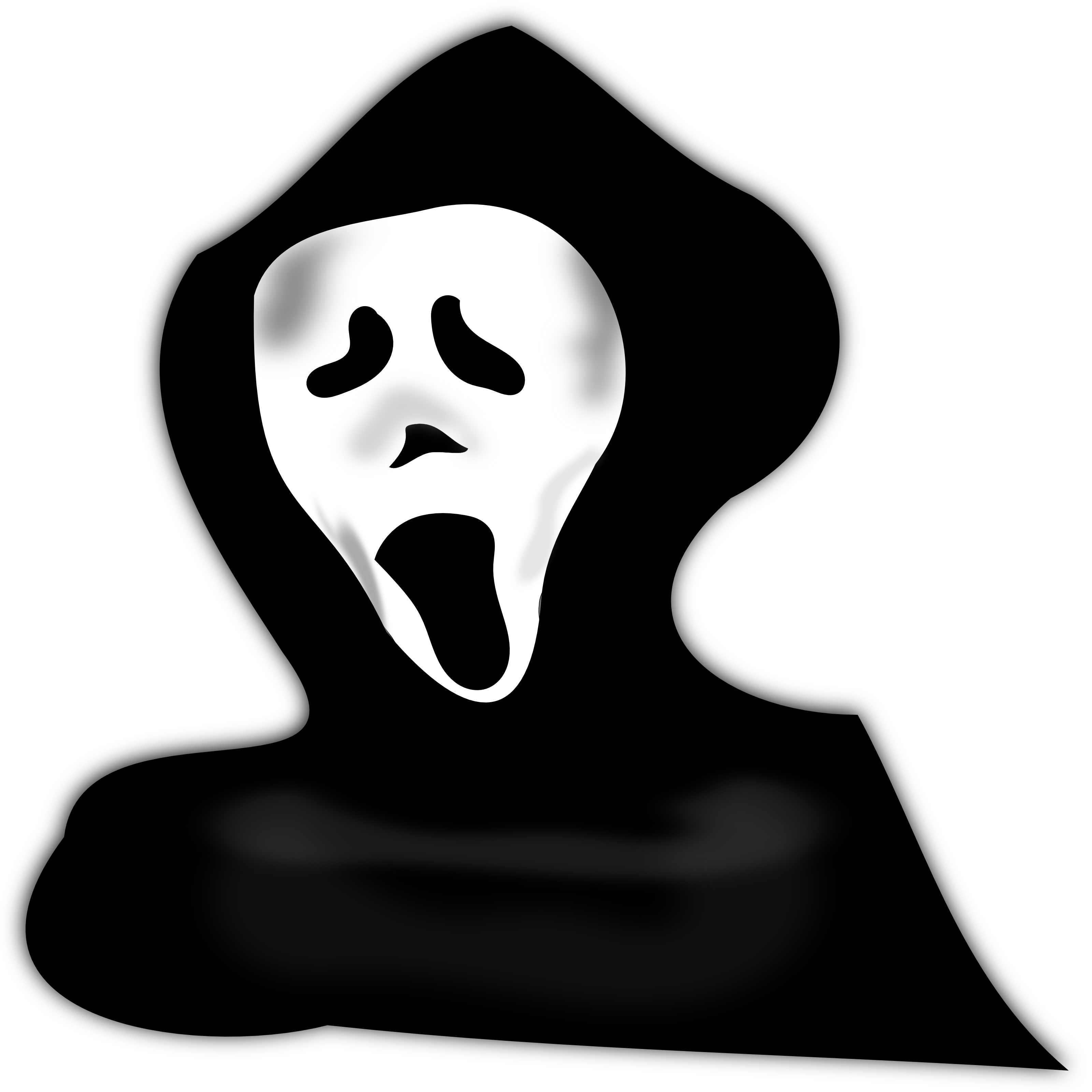 Haunting Halloween Ghost Free Clipart Illustration.
