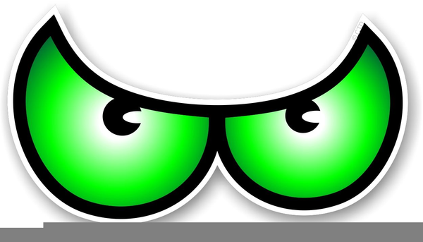 Green Scary Eye Clipart.