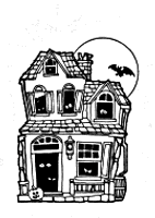 Images: Haunted House Clip Art Black And White.