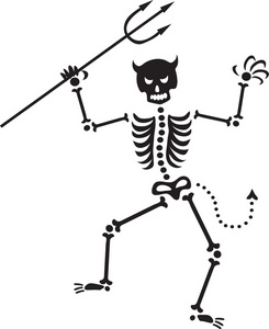 Spooky Scary Skeletons Clipart.