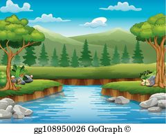 Natural Scenery Clip Art.