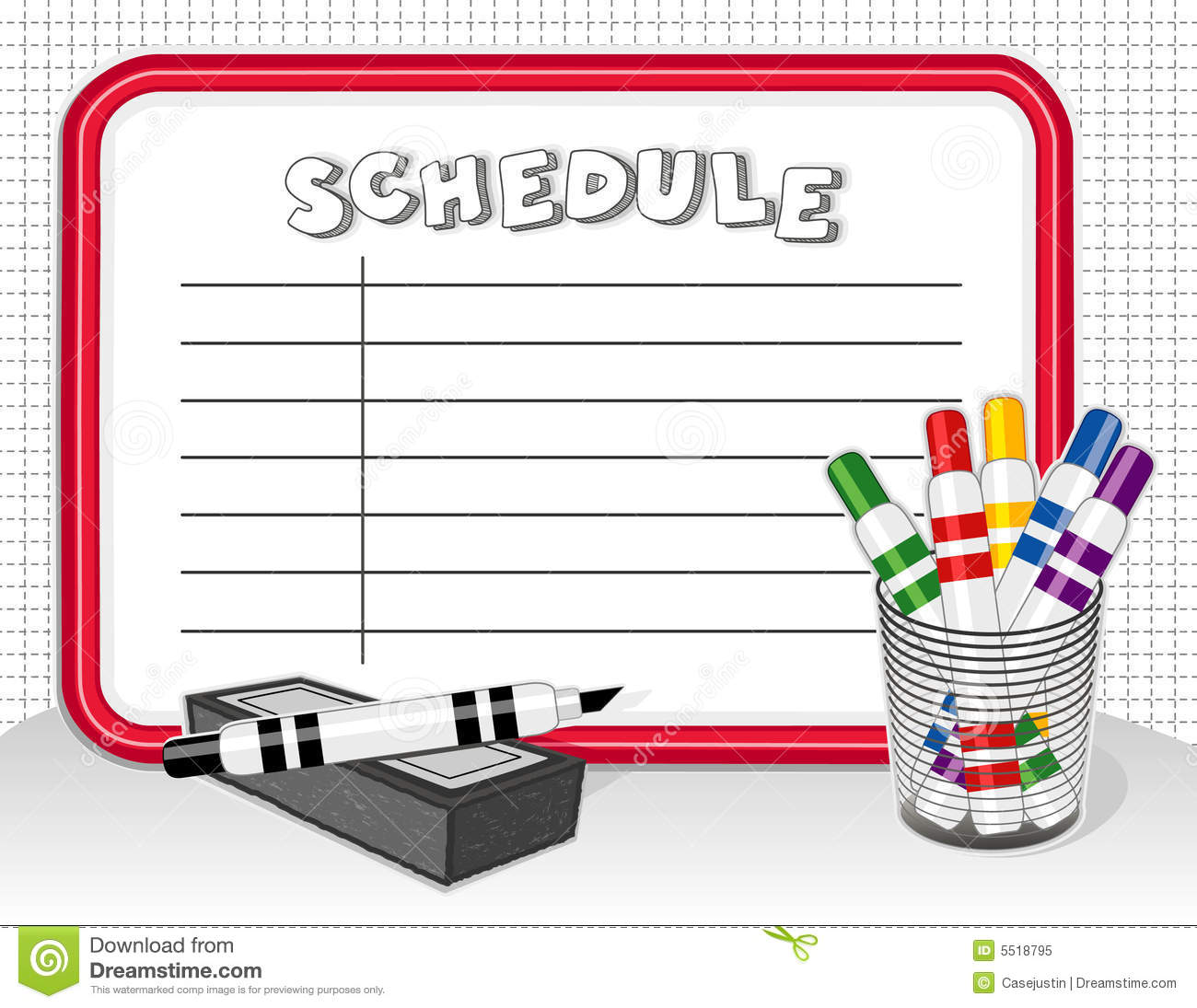 daily schedule check clipart