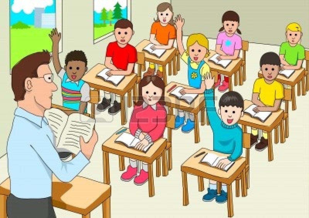 High School Class With Teacher Clipart.