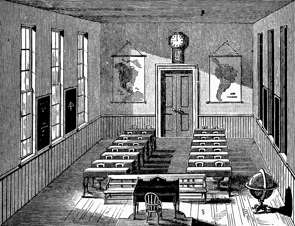 Free Black And White Clipart College Classroom.