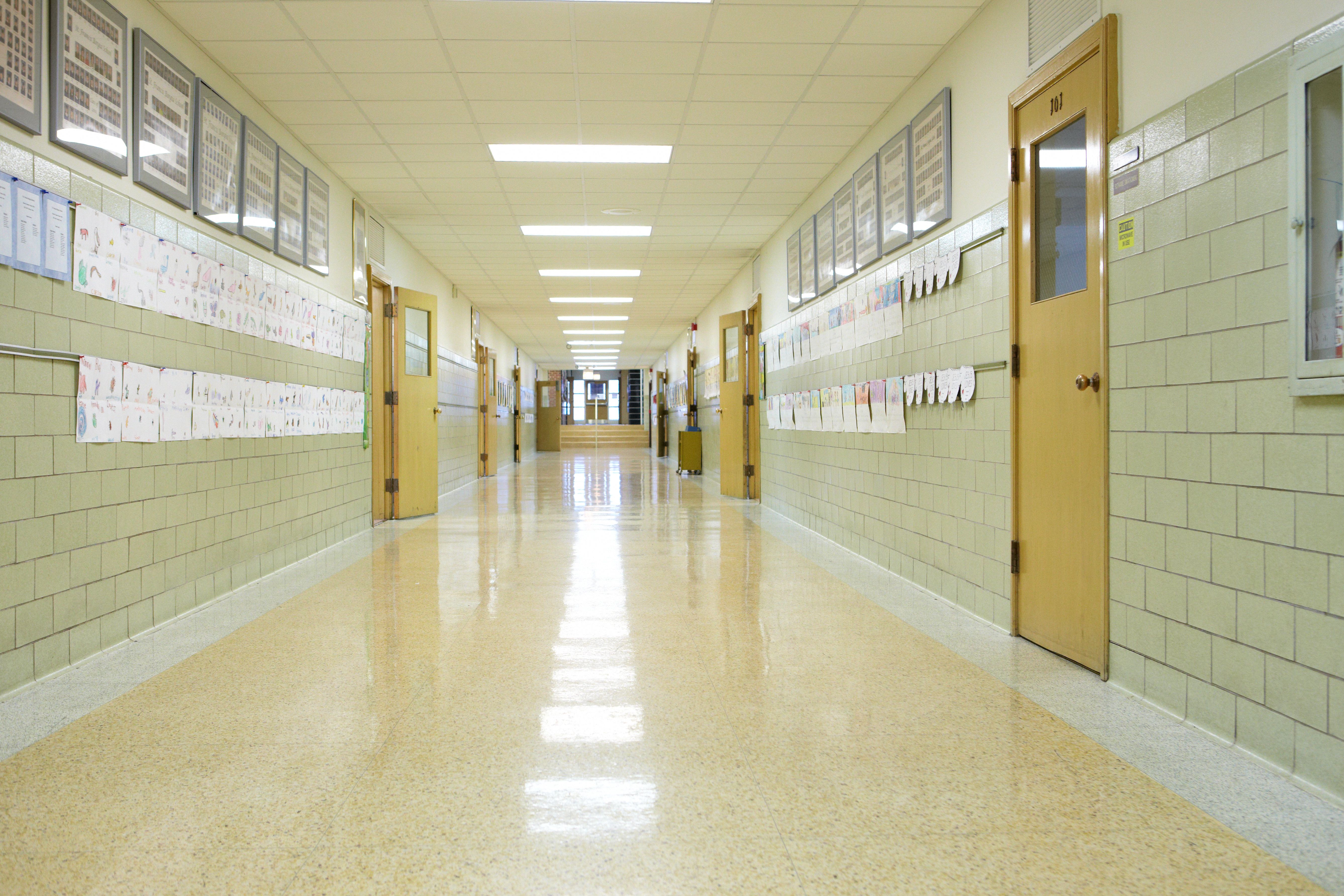 school hallway.