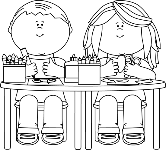 Back to School Clipart Black and White.