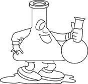 Free Black and White Science Outline Clipart.