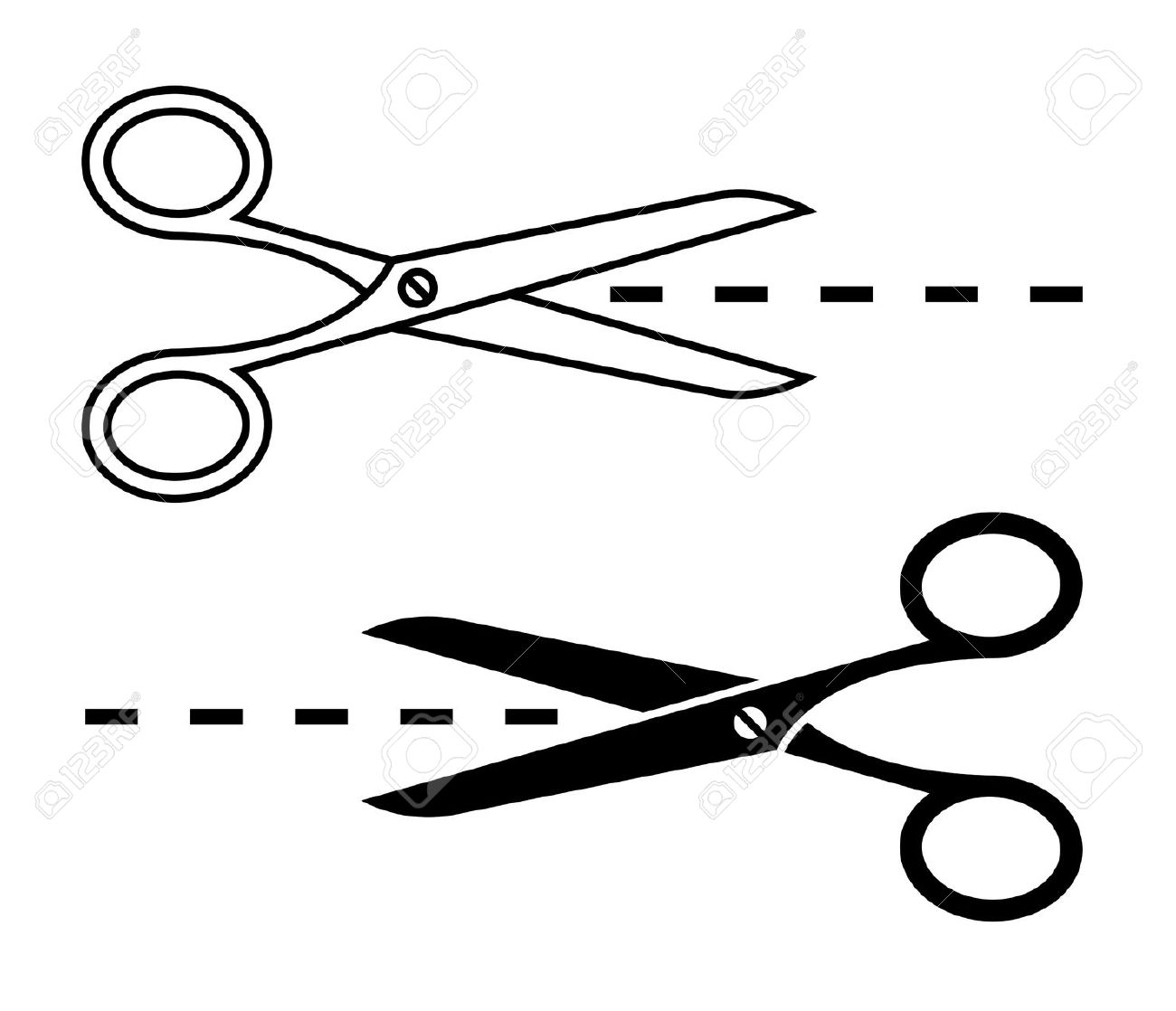 Scissors Cutting Clipart.