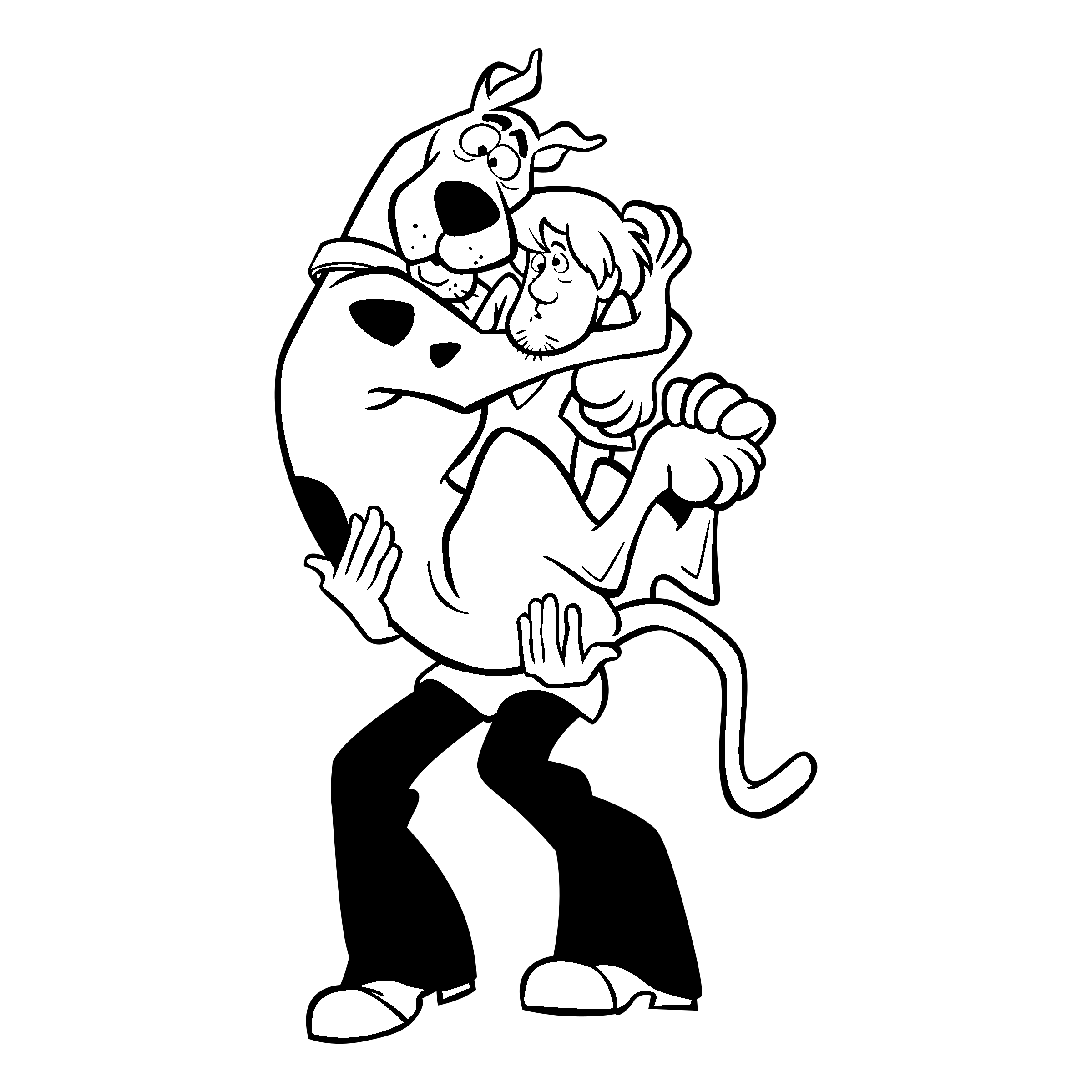 Scooby doo clipart black and white, Scooby doo black and.