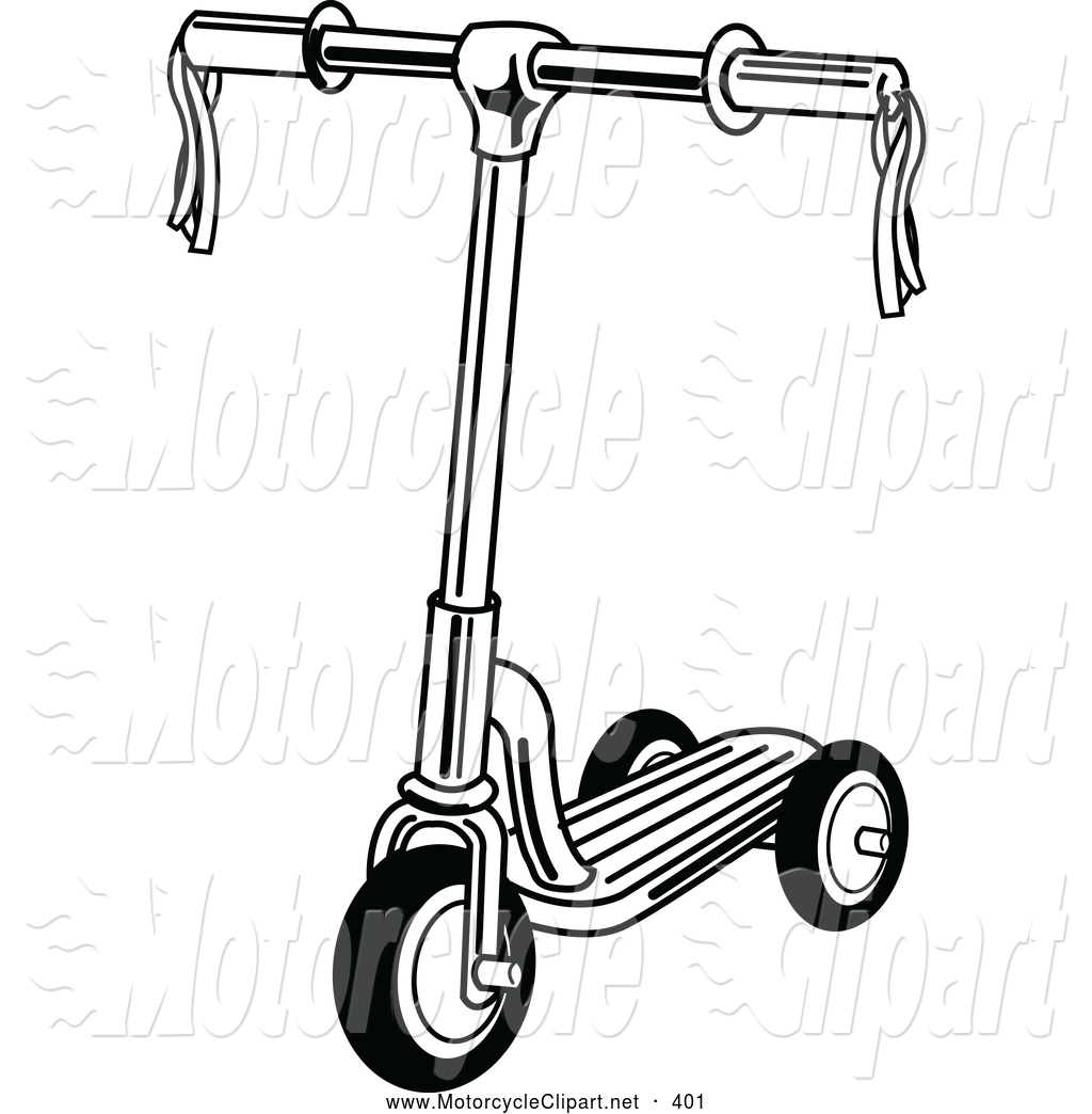 Scooter clipart black and white 5 » Clipart Station.