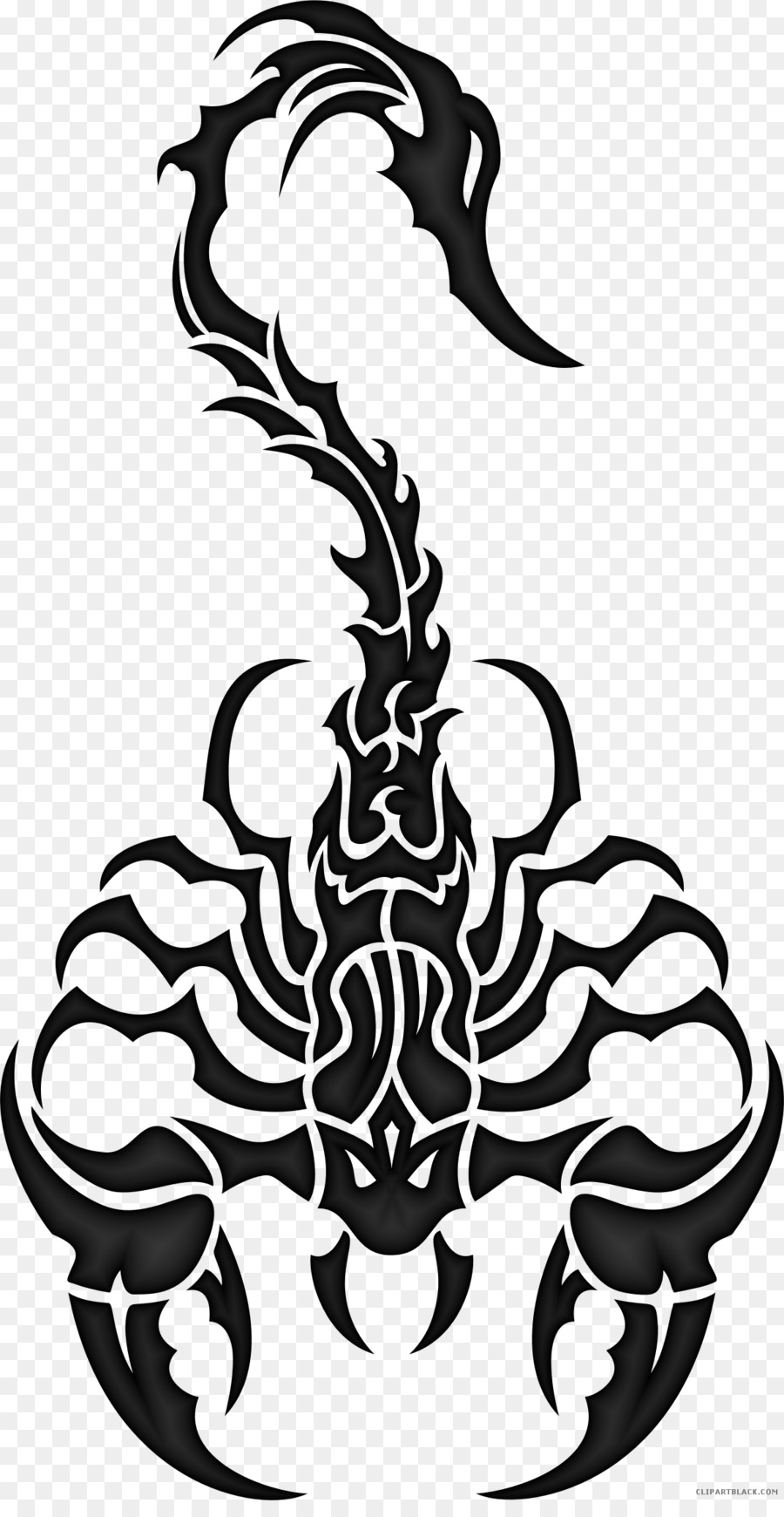 Scorpion Black And White png download.