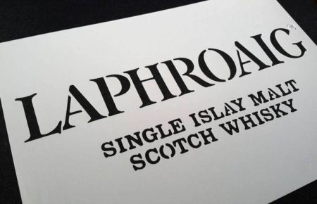 LAPHROAIG Style Single Islay Malt Scotch Whisky Logo Label Airbrushing  Stencil.