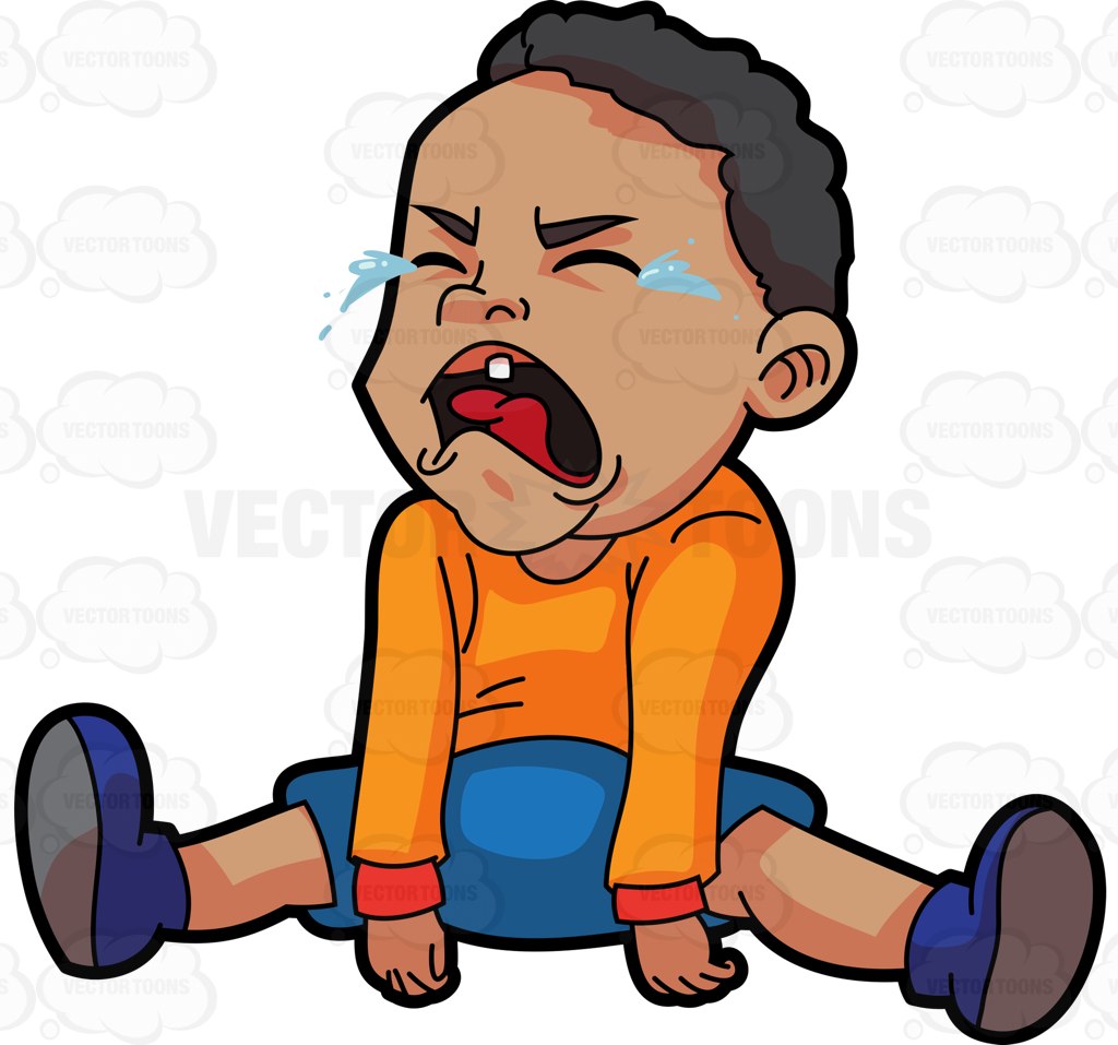 Child Crying Clipart.