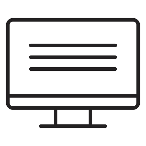 Computer screen monitor icon.