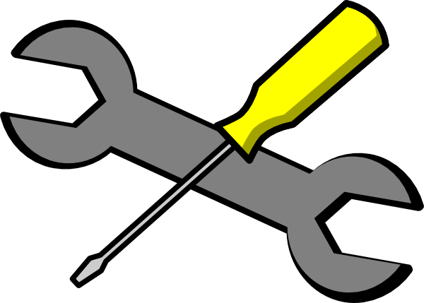 Screwdriver And Wrench Icon Clip Art at Clker.com.