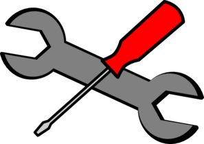Screwdriver And Wrench Clipart.