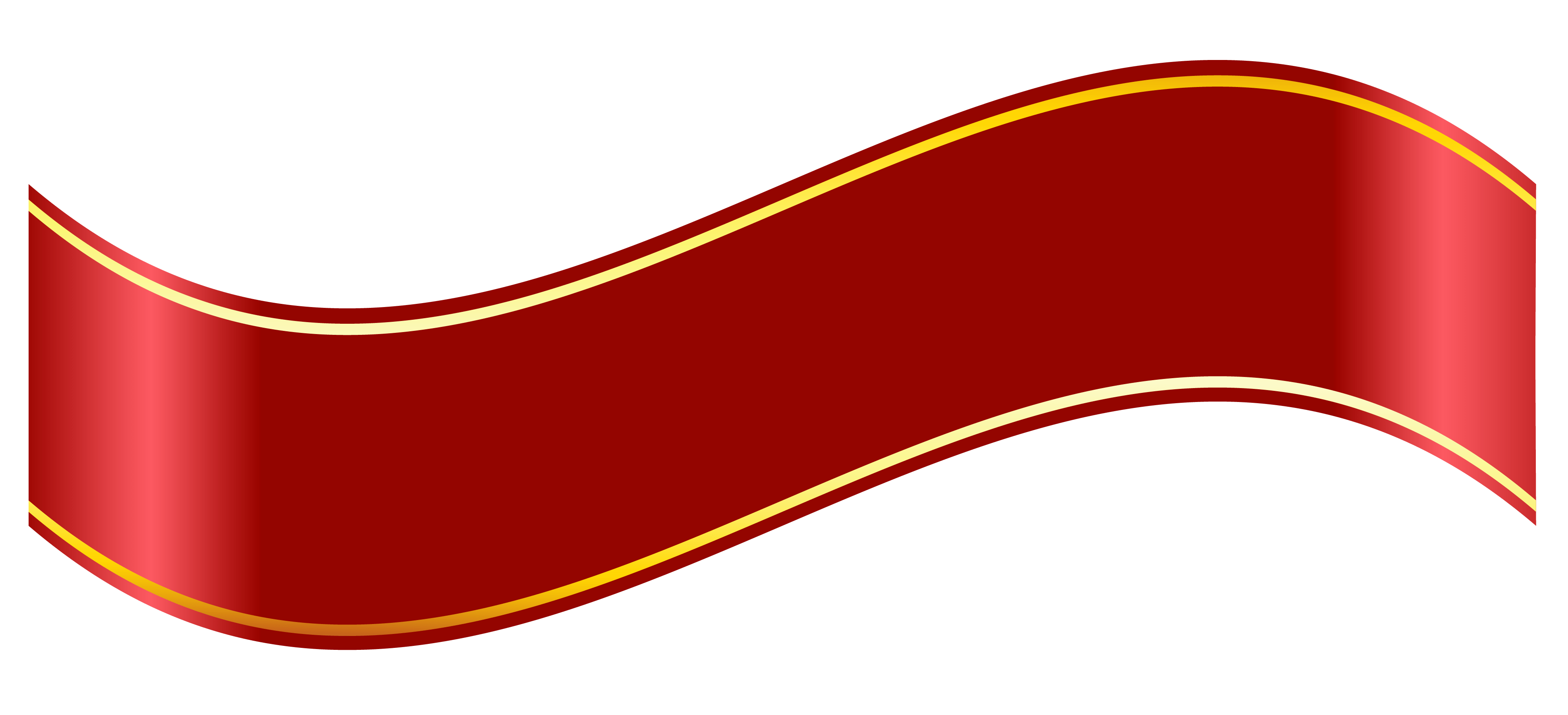 Golden Red Scroll Banner transparent PNG.