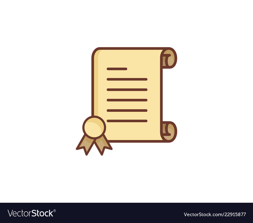 Best paper scroll logo icon design vector image.