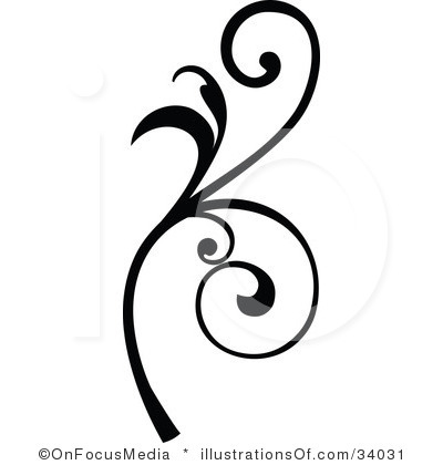 Simple Scroll Design Clip Art.