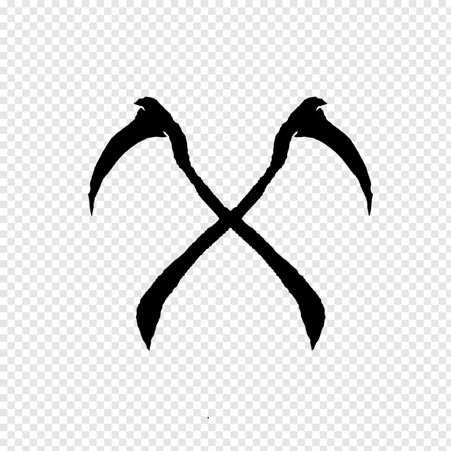 Copyright Symbol, Scythe, Silhouette, Logo, Death, Drawing.