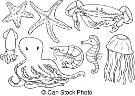 sea creature clipart black and white 20 free Cliparts | Download images