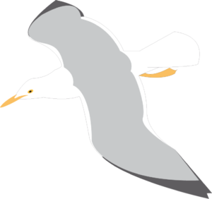 Flying Seagulls Clipart.